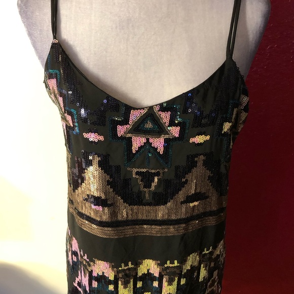 Show Me Your MuMu Criss-Cross Applesauce Sequins Aztec Print Dress - Picture 3 of 10